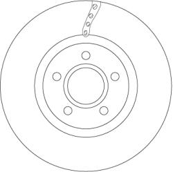 TRW Disc Frana Df6653 Volvo V40 Cross Country