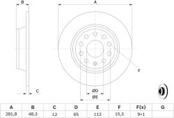 Bosch Disc Frana 0986479B93 Audi A3/Q3 Mg Mg Hs Seat Alhambra/Altea/Leon/Toledo Iii (0986479B93)