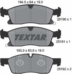 TEXTAR Set Placute Frana, Frana Disc 2519002 Dodge Durango Jeep Grand Cherokee