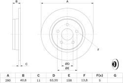 Bosch Disc Frana 0986479B81 Ford C-Max/Focus C-Max/Focus Ii