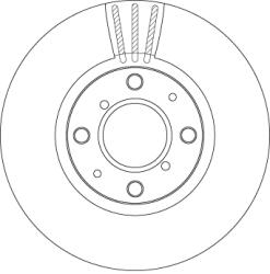 TRW Disc Frana Df4824 Maruti Suzuki Ritz Opel Agila Subaru Legacy Iii Suzuki Splash (DF4824)