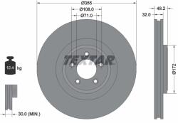 TEXTAR Disc Frana 92186305 Jaguar F-Type/S-Type Ii/Xf I/Xf Sportbrake/Xj/Xk Ii (92186305)