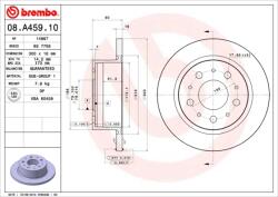 BREMBO Disc Frana 08. A459.10 Citroën Jumper Ii Fiat Ducato Peugeot Boxer (08.A459.10)