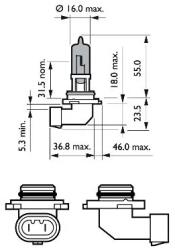 Philips Bec, Far Faza Lunga 9005Wvub1 Alfa Romeo 166/Gtv/Spider Alpina B10/B12/D10 Bmw 3