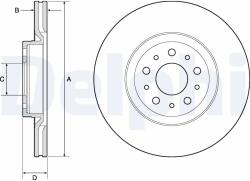 DELPHI Disc Frana Bg4797C Fiat Tipo (BG4797C)