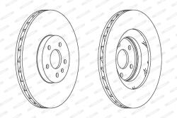 FERODO Disc Frana Ddf1665C-1 Audi A4 B8/A5/Q5
