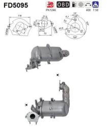 AS Filtru Funingine/Particule, Sist. De Esapament Fd5095 Mercedes-Benz Marco Polo