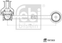 Febi Bilstein Brat/Bieleta Suspensie, Stabilizator Axa Fata Stanga 197303 Bmw 3/4