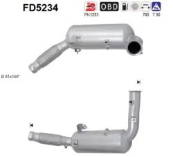 AS Filtru Funingine/Particule, Sist. De Esapament Fd5234 Mercedes-Benz Sprinter 3-T