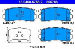 ATE Set Placute Frana, Frana Disc 13.0460-5788.2 Chevrolet Captiva/Captiva Sport (13.0460-5788.2)