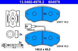 ATE Set Placute Frana, Frana Disc 13.0460-4978.2 Citroën Jumper I Fiat Ducato
