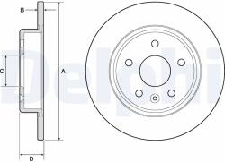 DELPHI Disc Frana Bg4761C Opel Ampera-E/Astra K Vauxhall Astra Mk Vii/Astra Mk Viicombi