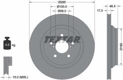 TEXTAR Disc Frana 92309303 Subaru Crosstrek/Impreza/Xv