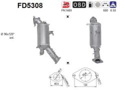 AS Filtru Funingine/Particule, Sist. De Esapament Fd5308 Jaguar F-Pace/Xe/Xf Ii