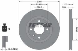 TEXTAR Disc Frana 92048103 Citroën Berlingo / Berlingo First/Xantia/Xsara/Xsara Picasso