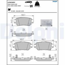 DELPHI Set Placute Frana, Frana Disc Lp5036Ev Nissan Leaf