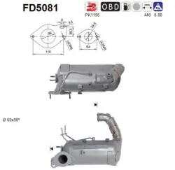 AS Filtru Funingine/Particule, Sist. De Esapament Fd5081 Mercedes-Benz A-Class/Citan (FD5081)