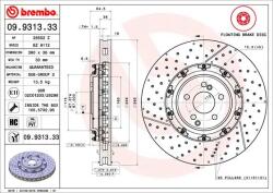 BREMBO Disc Frana 09.9313. 33 Mercedes-Benz Amg/Amg Gt/C-Class/Cls/Sl/Sls Amg (09.9313.33)
