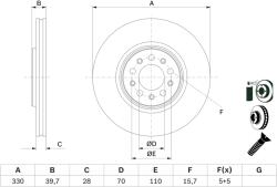 Bosch Disc Frana 0986479F66 Jeep Cherokee (0986479F66)