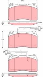 TRW Set Placute Frana, Frana Disc Gdb1603 Alfa Romeo 147/156/166/Gt Lancia Kappa (GDB1603)