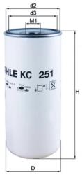 MAHLE Filtru Combustibil Kc251 Optare Olympus Renault Trucks Kerax/Magnum/Premium (KC251)