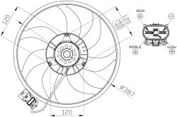 NRF Ventilator, Radiator 47914 Opel Combo/Corsa C/Tigra Twintop Vauxhall Corsa Mk Ii