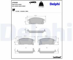 DELPHI Set Placute Frana, Frana Disc Lp3928 Nissan Ariya/Qashqai Iii/X-Trail Iv