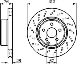 Bosch Disc Frana 0986478471 Mercedes-Benz S-Class