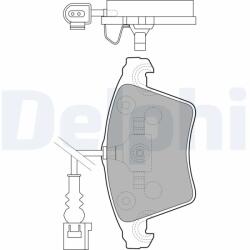 DELPHI Set Placute Frana, Frana Disc Lp1913 Vw California T5/California T6/Multivan T5