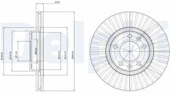 DELPHI Disc Frana Bg3835C Citroën Xm Opel Combo Peugeot 407/508/508 I/508 Sw I/605/607