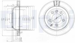 DELPHI Disc Frana Bg3775C Audi Q7 Porsche Cayenne Vw Touareg