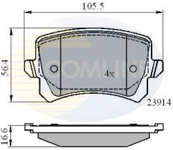 COMLINE Set Placute Frana, Frana Disc Cbp01712 Audi A6 C6/Q3 Seat Alhambra Vw Cc B7