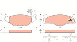 TRW Set Placute Frana, Frana Disc Gdb454 Seat Cordoba/Ibiza Ii/Toledo I Vw Caddy I (GDB454)