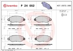 BREMBO Set Placute Frana, Frana Disc P24052 Ford Transit (P24052)