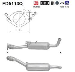 AS Filtru Funingine/Particule, Sist. De Esapament Fd5113Q Nissan Primastar