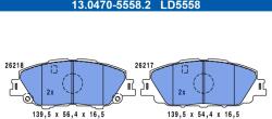 ATE Set Placute Frana, Frana Disc 13.0470-5558.2 Toyota Prius Phv/Yaris