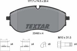 TEXTAR Set Placute Frana, Frana Disc 2249301 Man Tge Vw Crafter/Grand California