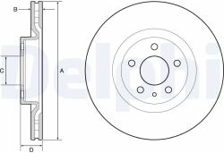 DELPHI Disc Frana Bg4654C Fiat 500L (BG4654C)
