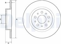 DELPHI Disc Frana Bg4690C Fiat 500L (BG4690C)