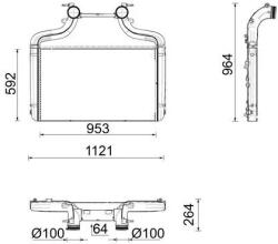 MAHLE Intercooler, Compresor Ci726000P Daf Cf (CI726000P)