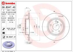 BREMBO Disc Frana 08. B347.41 Mercedes-Benz A-Class/B-Class/Cla
