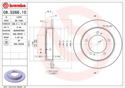 BREMBO Disc Frana 08.5266. 10 Suzuki Jimny Autoturism De Teren, /Vitara/X-90 (08.5266.10)