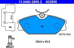ATE Set Placute Frana, Frana Disc 13.0460-2895.2 Renault Clio Ii/Laguna I/Megane (13.0460-2895.2)