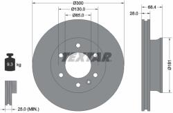 TEXTAR Disc Frana 93143203 Dodge Sprinter 2500 Standard Cargo/Sprinter 3500 Cab & (93143203)