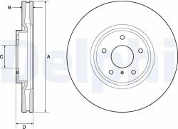 DELPHI Disc Frana Bg9152 Infiniti Ex (BG9152)