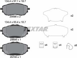 TEXTAR Set Placute Frana, Frana Disc 2569801 Toyota Auris/Corolla/Corolla Quest (2569801)