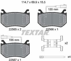 TEXTAR Set Placute Frana, Frana Disc 2256501 Alfa Romeo Giulia/Stelvio