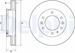 DELPHI Disc Frana Bg9140C Ford Ranger Ford Usa Ranger Cab &/Ranger Crew Cab (BG9140C)