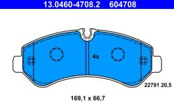 ATE Set Placute Frana, Frana Disc 13.0460-4708.2 Mercedes-Benz Sprinter 5-T