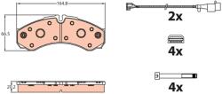 TRW Set Placute Frana, Frana Disc Gdb2109 Iveco Daily V/Daily Vi